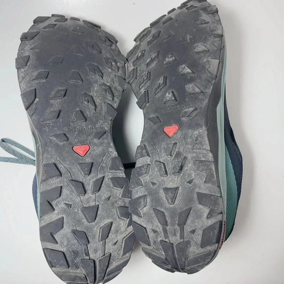 Salomon Womens 9.5 Outline Mid GTX W Navy Blazer Hydro Guacamole Outdoor Shoes - Picture 12 of 16